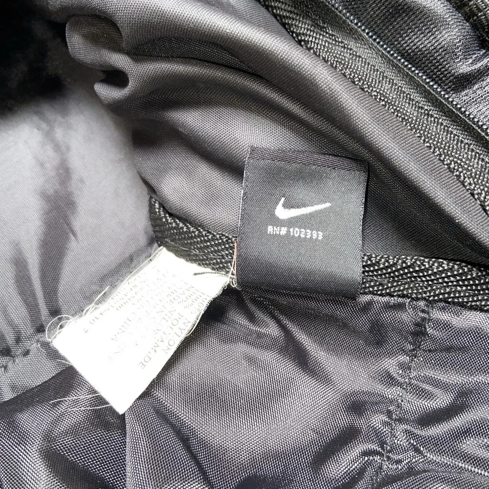 Vintage Nike Team Duffel Bag Black Gym Travel Sports Shoe Compartment Large